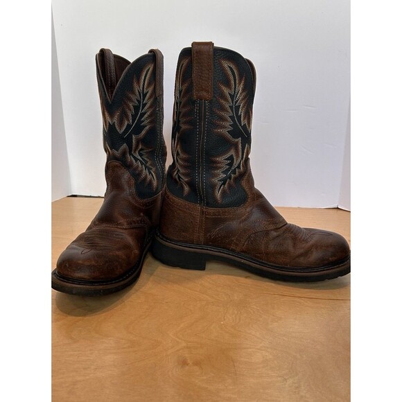 Justin Boots Driller Men’s 9EE Round Toe Leather Western Cowboy WK4665 main image 4